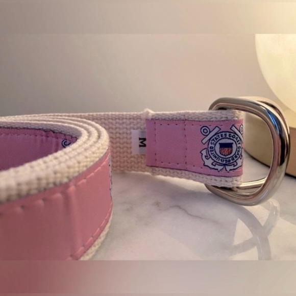 United States Coast Guard Vintage Ribbon Embroidered D-Ring Belt - Picture 6 of 7
